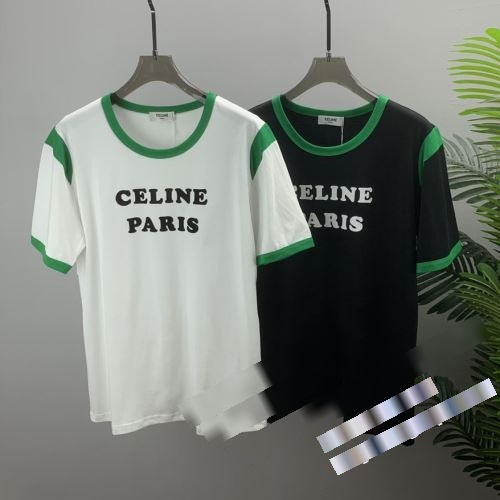 流行に関係なく長年愛用できる 半袖Tシャツ 個性派 2色可選 2022 セリーヌ CELINE偽物ブランド