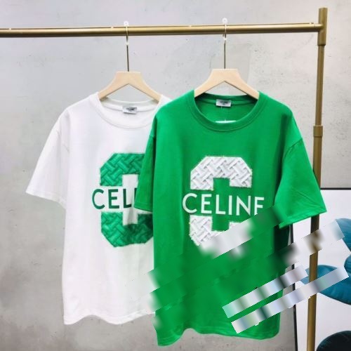 超人気美品◆ 2022 セリーヌ CELINEブランドコピー 半袖Tシャツ 優しいフィット感 2色可選