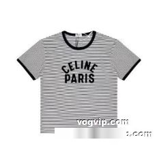 一味違うケーブル編みが魅力満点 セリーヌコピー 2022 自然な肌触り 2色可選 セリーヌ CELINE 半袖Tシャツ