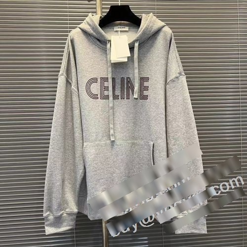 超激得品質保証 2023秋冬 セリーヌ CELINE パーカー スーパーコピー 激安 厚手 裏起毛 アウター 防寒 秋