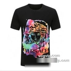 ヴェルサーチ VERSACE 完成度の高い逸品 2022秋冬 半袖Tシャツコピー ブランド 2色可選 Tシャツ メンズ 半袖 スポーツ 速乾 ドライ おしゃれ