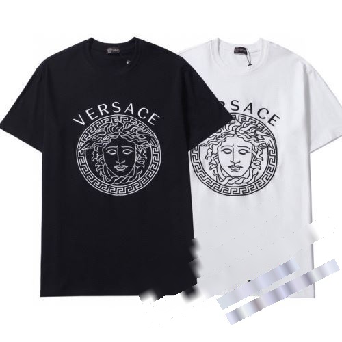 2022秋冬 ヴェルサーチ VERSACE 定番のアイテム ランキング1位 半袖Tシャツコピー 2色可選