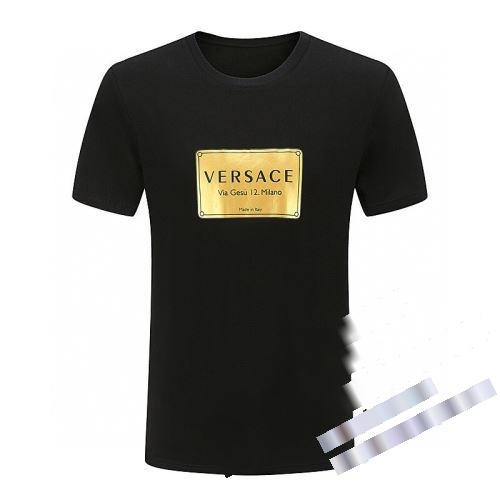 半袖Tシャツブランド 偽物 通販 2022秋冬 高級感漂わせる ヴェルサーチ VERSACE 2色可選 Tシャツ 半袖 ゆったり カジュアル