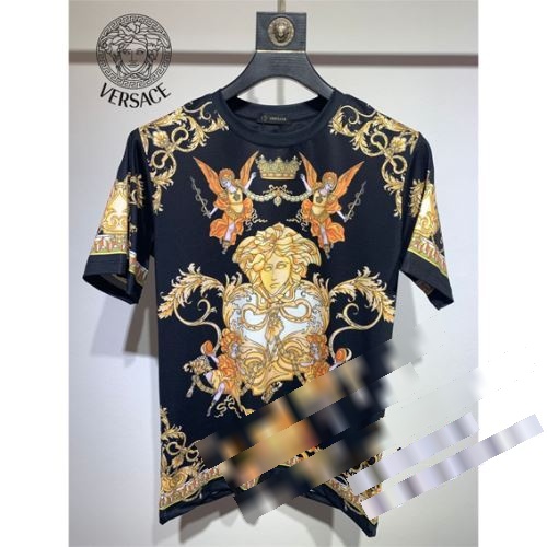 ブランドコピー 定番 ヴェルサーチ VERSACE 半袖Tシャツ 新ロゴタイプを追加して再販開始！