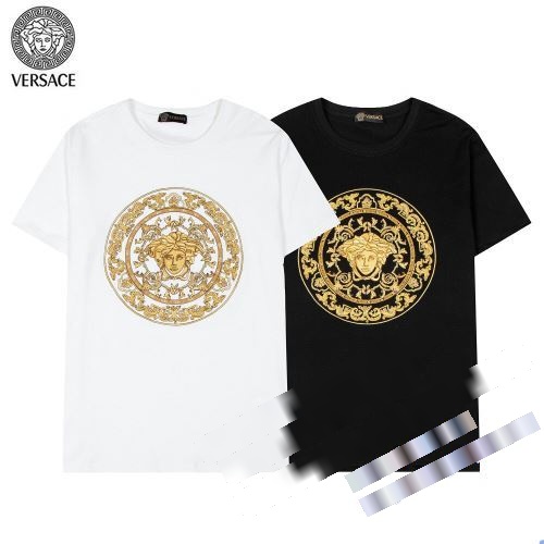 2022秋冬 韓国の人気 ヴェルサーチ VERSACE 半袖Tシャツ 2色可選 それでいてソフトな着用感も実現した VERSACE偽物ブランド