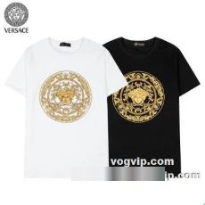 2022秋冬 韓国の人気 ヴェルサーチ VERSACE 半袖Tシャツ 2色可選 それでいてソフトな着用感も実現した VERSACE偽物ブランド