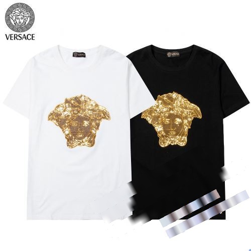 2022秋冬 ヴェルサーチ VERSACE 吸水速乾 紫外線遮蔽 紫外線防止 半袖Tシャツ 可愛く上品な雰囲気 VERSACEブランドコピー 2色可選