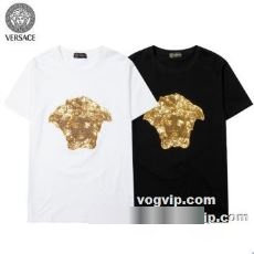 2022秋冬 ヴェルサーチ VERSACE 吸水速乾 紫外線遮蔽 紫外線防止 半袖Tシャツ 可愛く上品な雰囲気 VERSACEブランドコピー 2色可選