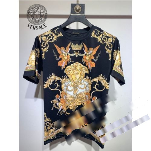 サイズ豊富 2022秋冬 ヴェルサーチコピー ブランド ヴェルサーチ VERSACE 半袖Tシャツ 吸水性?通気性に優れた涼しい生地