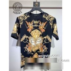 サイズ豊富 2022秋冬 ヴェルサーチコピー ブランド ヴェルサーチ VERSACE 半袖Tシャツ 吸水性?通気性に優れた涼しい生地