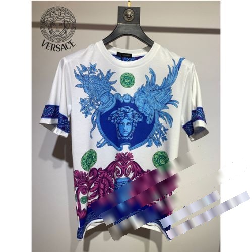 ヴェルサーチスーパーコピー 2022秋冬 超目玉 通気性抜群 ヴェルサーチ VERSACE 半袖Tシャツ 2色可選