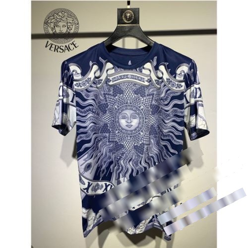 半袖Tシャツ 吸水 吸汗 即乾 ポップ 2022秋冬 ヴェルサーチ VERSACE コピー