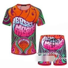 2022秋冬 半袖Tシャツ セレブ風 セットアップメンズ半袖ジャージ ヴェルサーチ VERSACE パンツ上下セットスウェット ブランドコピー