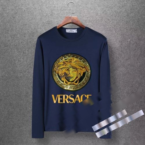 2022秋冬 着心地抜群 ヴェルサーチ VERSACEブランドコピー 長袖Tシャツ 4色可選