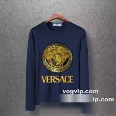 2022秋冬 着心地抜群 ヴェルサーチ VERSACEブランドコピー 長袖Tシャツ 4色可選