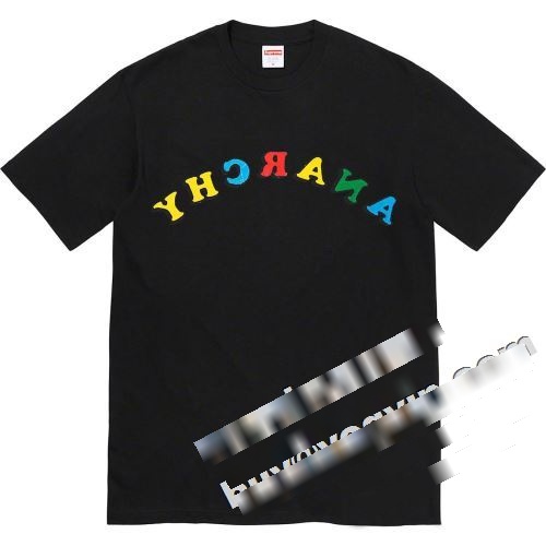 セレブ風 21SS Week18 Anarchy Tee SUPREMEコピー 2022  シュプリーム コピー 2色可選 半袖Tシャツ