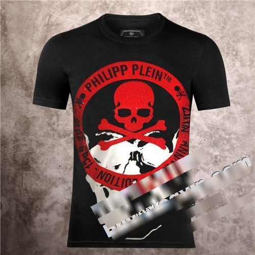 フィリッププレイン PHILIPP PLEIN デザイン性の高い 2022春夏 半袖Tシャツ フィリッププレイン偽物ブランド ネックライン 2色可選