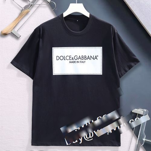 D&Gブランド 偽物 通販人気定番2023 ドルチェ&ガッバーナ偽物ブランド半袖Tシャツ2色可選 爆買い人気