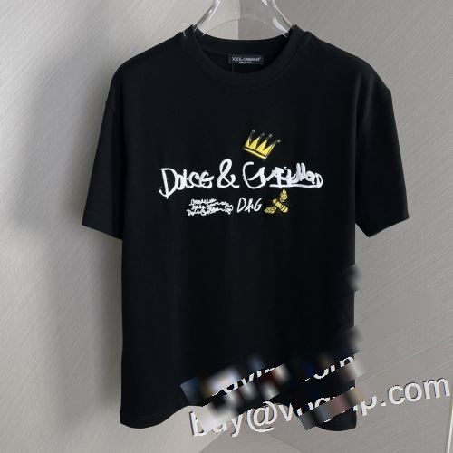 スーパーコピー 激安 2023 早くも完売している ドルチェ＆ガッバーナ Dolce&Gabbana 半袖Tシャツ 2色可選 吸汗性に優れ