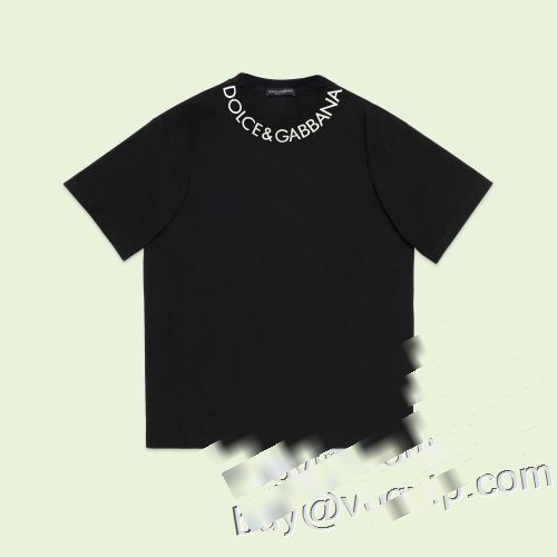 スーパーコピー激安市場直営店 吸汗速乾 ドルチェ＆ガッバーナ Dolce&Gabbana 高評価の人気品 半袖Tシャツ 2色可選