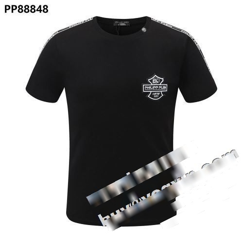 首胸ロゴ 2022春夏 半袖Tシャツ PHILIPP PLEINブランドスーパーコピー フィリッププレイン PHILIPP PLEIN