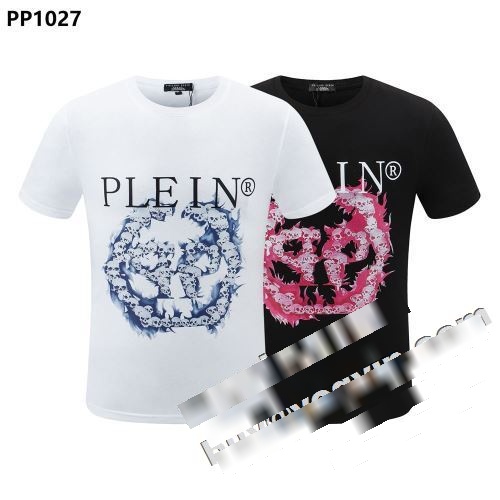 完売品！ フィリッププレイン PHILIPP PLEIN 2022春夏 半袖Tシャツ 綿100％ オシャレ 可愛い かっこいい オリジナルデザイン フィリッププレインブランド 偽物 通販 2色可選