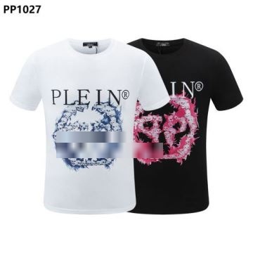 完売品！ フィリッププレイン PHILIPP PLEIN 2022春夏 半袖Tシャツ 綿100％ オシャレ 可愛い かっこいい オリジナルデザイン フィリッププレインブランド 偽物 通販 2色可選