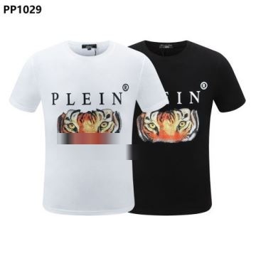 ◆モデル愛用◆ 2022春夏 フィリッププレイン PHILIPP PLEIN 半袖Tシャツ フィリッププレインブランドコピー 定番のデザインプリントTシャツ 2色可選