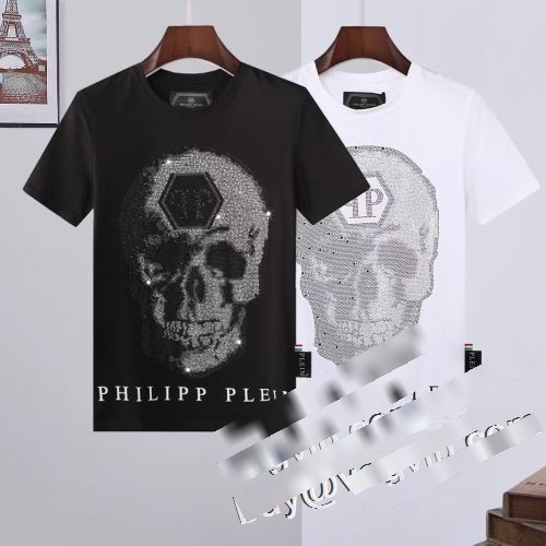海外通販PHILIPP PLEINブランドスーパーコピー 人気セール高品質 半袖Tシャツ2色可選 フィリッププレインブランド偽物通販人気定番2023 