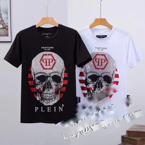 驚きの破格値2023 フィリッププレインブランドコピー 半袖Tシャツ2色可選高品質 人気 PHILIPP PLEINブランド 偽物 通販