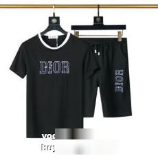ファション性の高い DIORブランドスーパーコピー 2022秋冬 ディオール DIOR 半袖Tシャツ セットアップ上下 2色可選