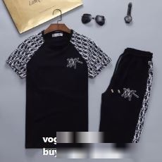 2022秋の定番 ディオール DIOR 半袖Tシャツ セットアップ上下 2色可選 ディオールブランドコピー