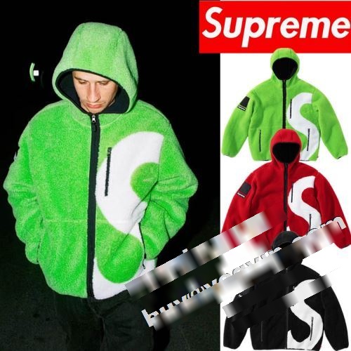 モデル大絶賛♪ 2022 Supreme S Logo Hooded Fleece Jacket  シュプリーム コピー SUPREMEコピー ダスター コート 3色可選 