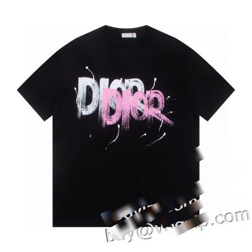 海外セレブ定番愛用 2023 春夏新作 ディオールブランド コピー DIOR 優しいフィット感 半袖Tシャツ 2色可選