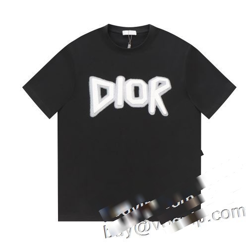 着回し度抜群 ディオールコピー ブランド DIOR 半袖Tシャツ 2色可選 大人気再登場