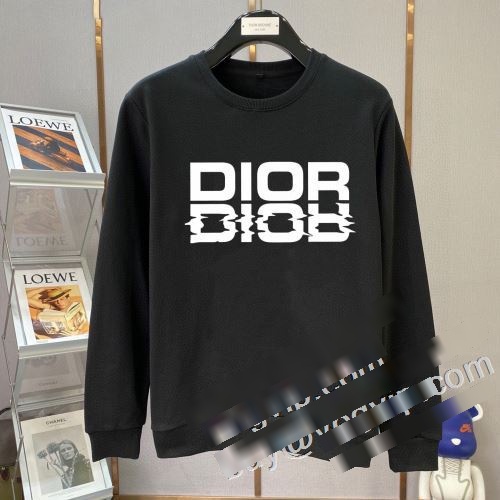 大絶賛の履き心地! ディオール DIOR 2023秋冬 プルオーバーパーカーコピー 2色可選 春夏 秋冬 クルー ポケット付き 綿100%