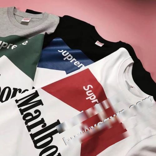 半袖Tシャツ 17SS Supreme X Marlboro 目玉商品 シュプリーム コピー SUPREMEコピー 2022 3色可選 