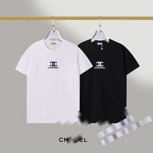 2022秋冬 海外セレブ愛用 ブランド コピーCH 半袖Tシャツ スーパーコピー 激安 2色可選 Tシャツ メンズ 接触涼感 半袖 カットソー 夏 汗 吸収 速乾