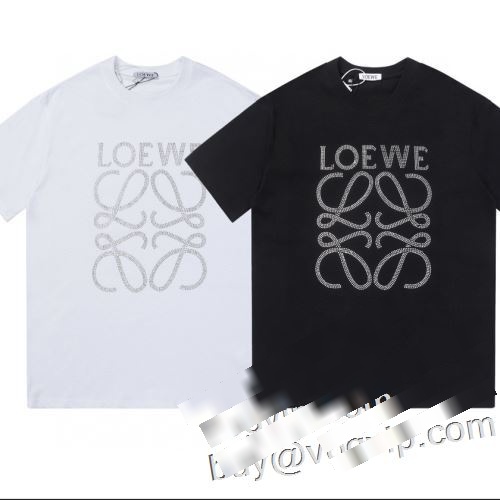スタイリッシュな印象 ロエベ LOEWEブランド コピー 存在感のある 2023年春夏新作 半袖Tシャツ 2色可選