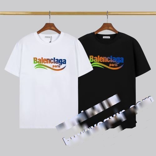 歓迎なレットショップ BALENCIAGAブランド コピー 半袖/Tシャツ バレンシアガコピー人気定番2022 2色可選 