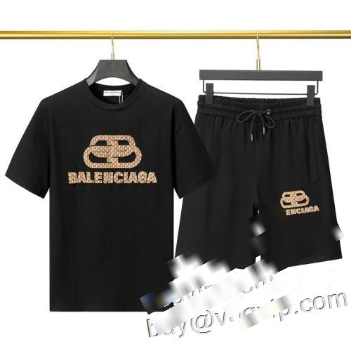 2023春夏に最も需要のある バレンシアガブランド コピー BALENCIAGA 半袖Tシャツ セットアップ上下