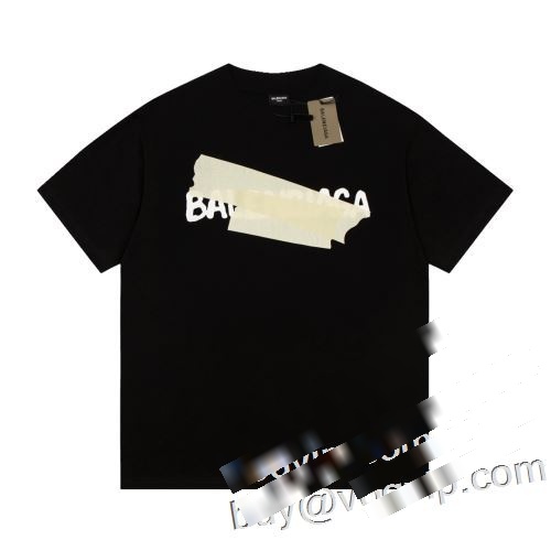 日本未入荷モデル 2023春夏 バレンシアガブランド 偽物 通販 爆買い低価 BALENCIAGA 半袖Tシャツ 2色可選