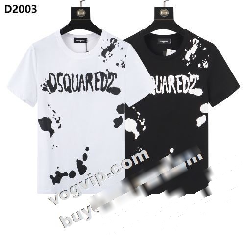  セレブ風 DSQUARED2コピー 半袖Tシャツ ディースクエアードコピー 2022 2色可選 ファッション 人気     