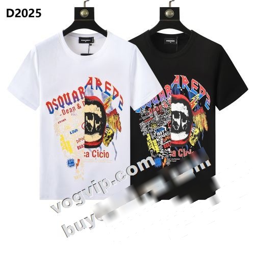  2022 上質 DSQUARED2コピー  半袖Tシャツ 超目玉 肌に馴染みやすい  2色可選  ディースクエアードコピー  