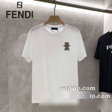 2022 追跡付 フェンディブランド 偽物 通販 半袖Tシャツ 2色可選 夏ファッションのマストアイテム 半袖Tシャツ