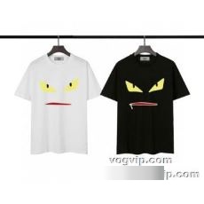 大絶賛！ 2022 フェンディコピーブランド FENDI 半袖Tシャツ 2色可選 生地もさらさら、丈長めゆったりサイズです
