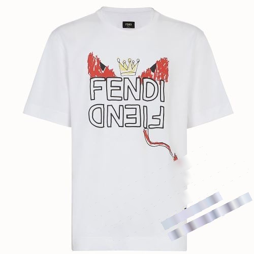 強い魅力を感じる一枚 2022 FENDIブランド 偽物 通販 半袖Tシャツ ゆとりのあるサイズ感に肌に優しい薄手素材で適な着心地 2色可選