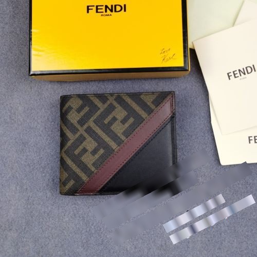 サイズ豊富 ブランド コピー 2022秋冬 フェンディ FENDI 二つ折り財布 メンズ財布 大容量