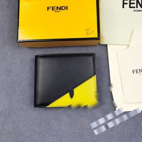 ブランド 偽物 通販 入手困難 2022秋冬 フェンディ FENDI 二つ折り財布 メンズ財布 多機能