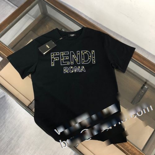 2023年春夏新作 FENDIブランドスーパーコピー 半袖Tシャツ2色可選 フェンディコピー超激得100%新品